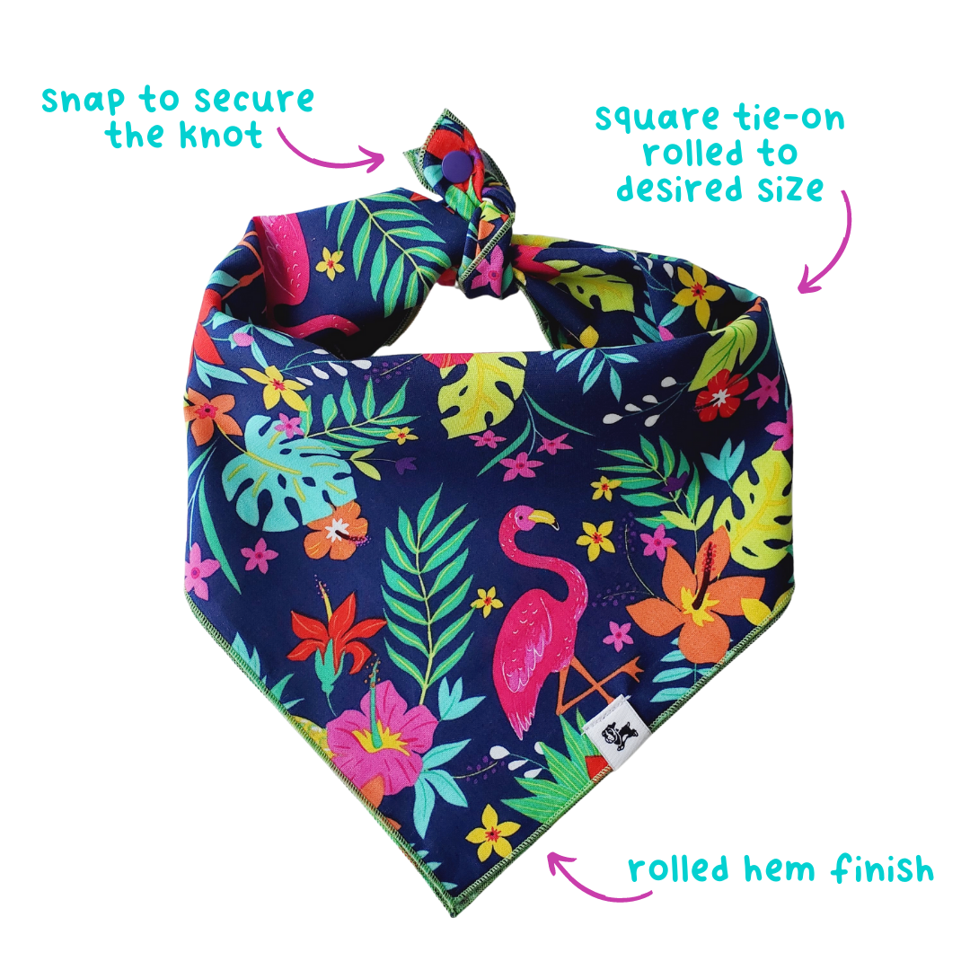 Retro Campers Tie-on Dog Bandana