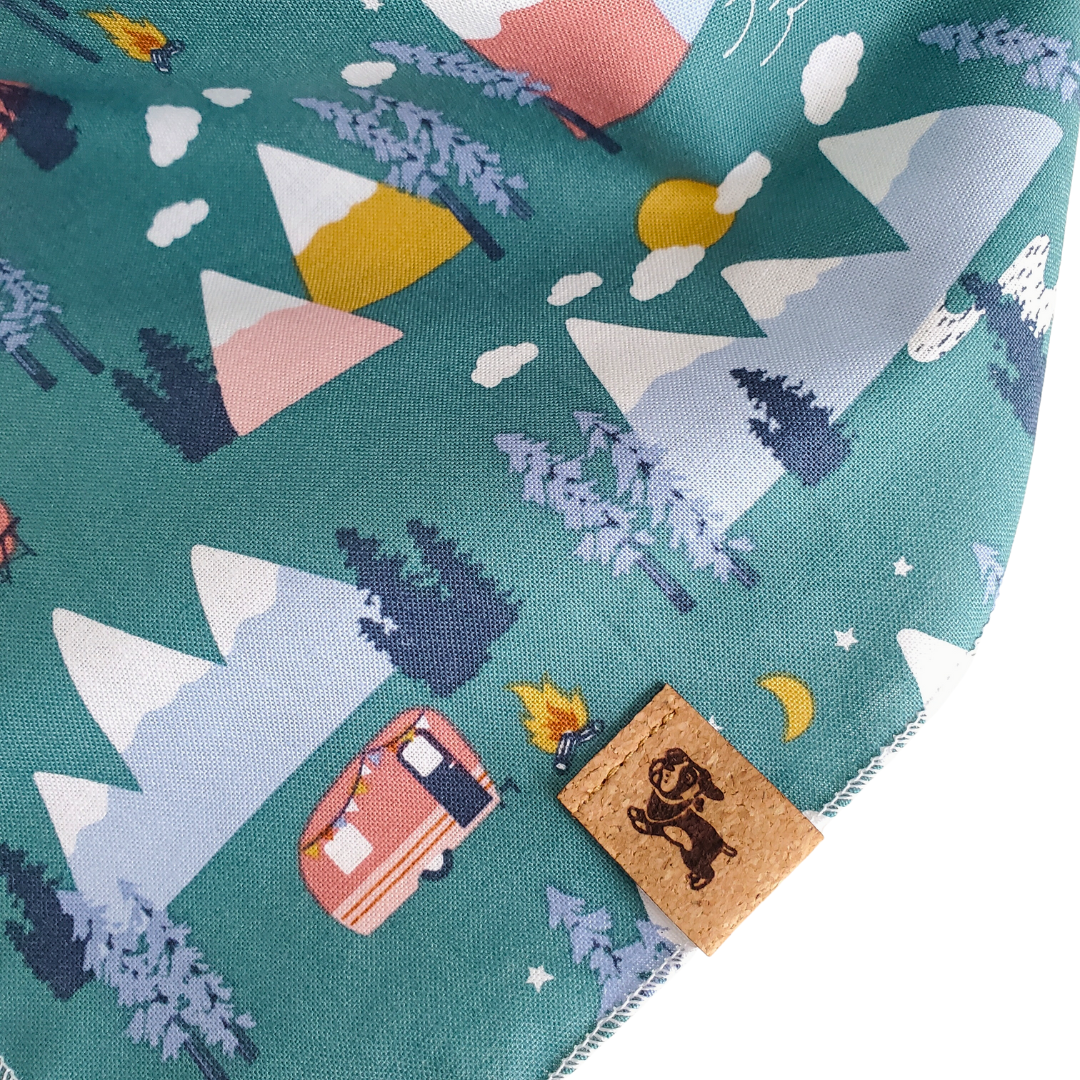 Retro Campers Tie-on Dog Bandana